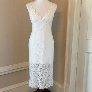 Bardot White Lace Midi Dress